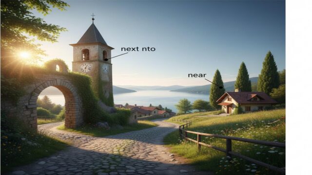 Next to ve Near farkı: Anlam, kullanım ve örnekler
