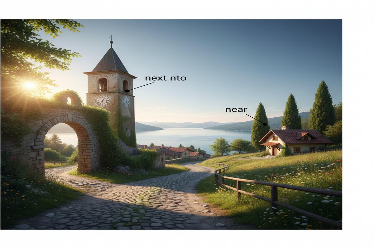 Next to ve Near farkı: Anlam, kullanım ve örnekler