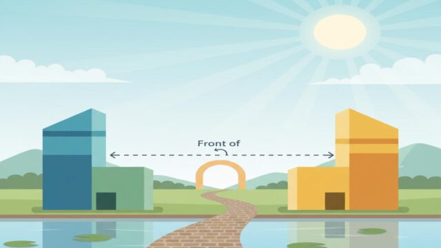 Opposite ve in front of: Fark, kullanım ve net örnekler