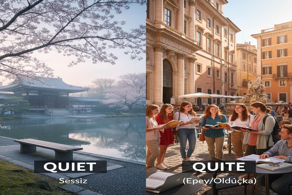 Quiet ve Quite Farkı: Anlam, Kullanım, Telaffuz Rehberi