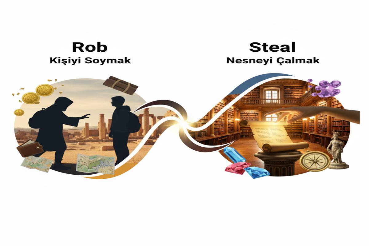Rob ve Steal Farkı: Doğru Fiili Hızla ve Net Seçin