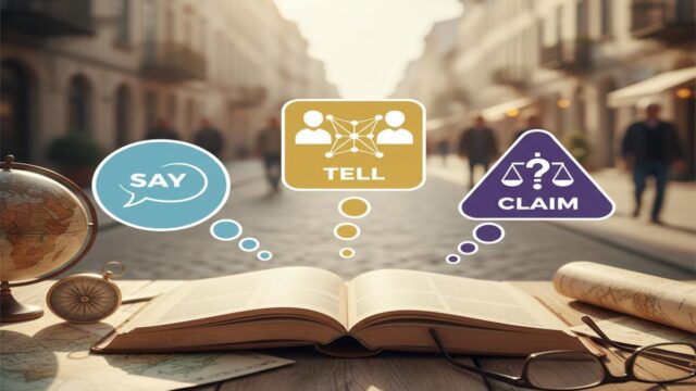Say, Tell, Claim: Net Farklar ve Doğru Kullanım Rehberi