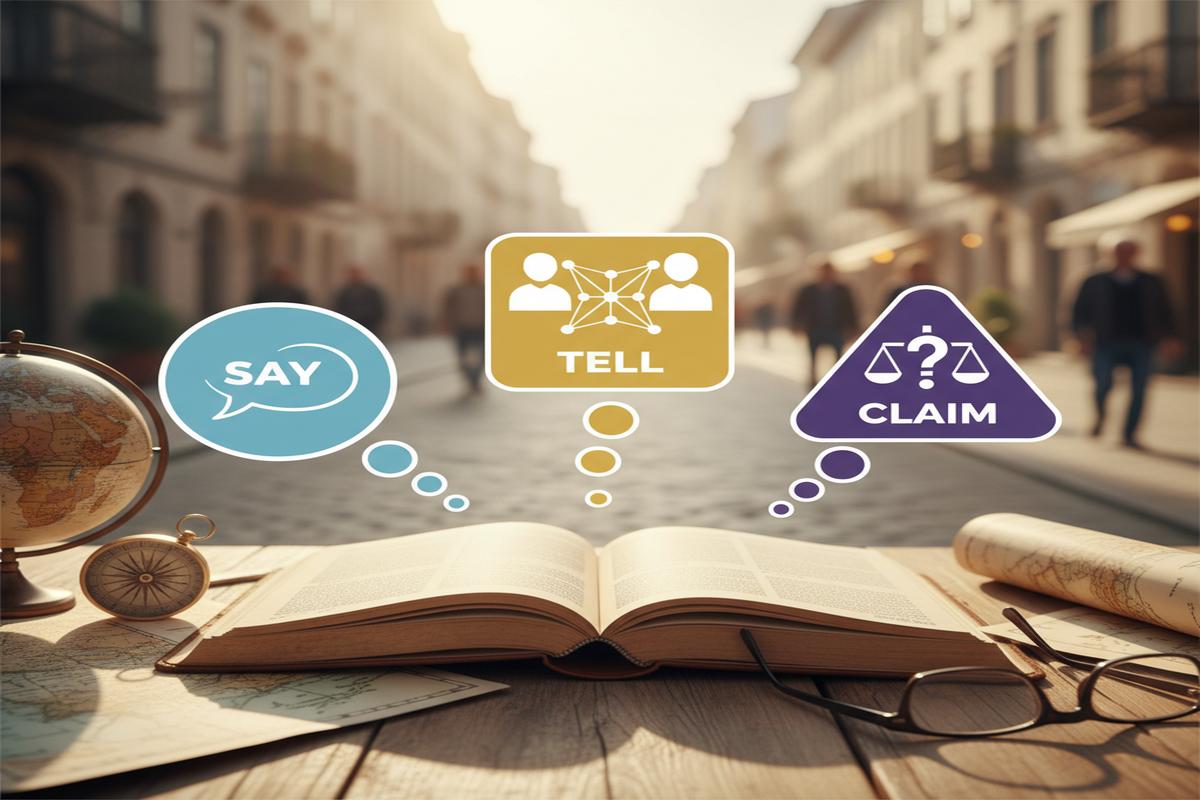 Say, Tell, Claim: Net Farklar ve Doğru Kullanım Rehberi