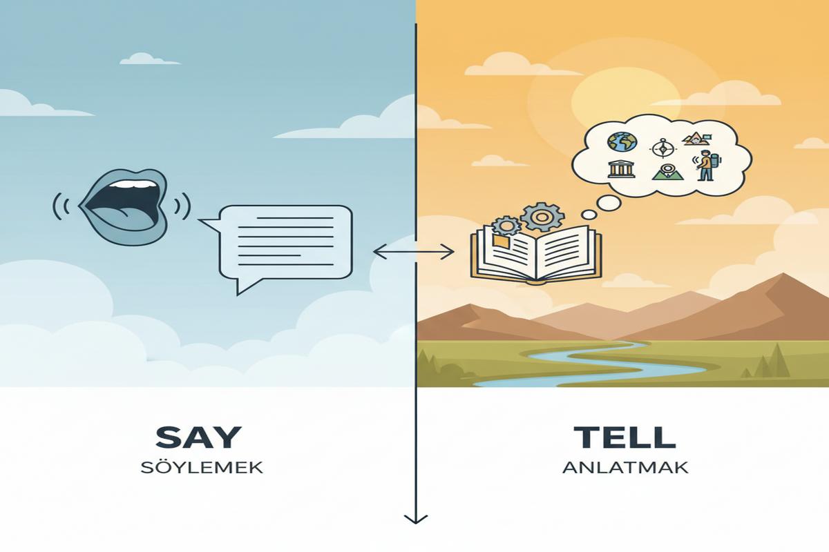 Say ve Tell Farkı: Doğru Kullanım, Kalıplar ve Örnekler