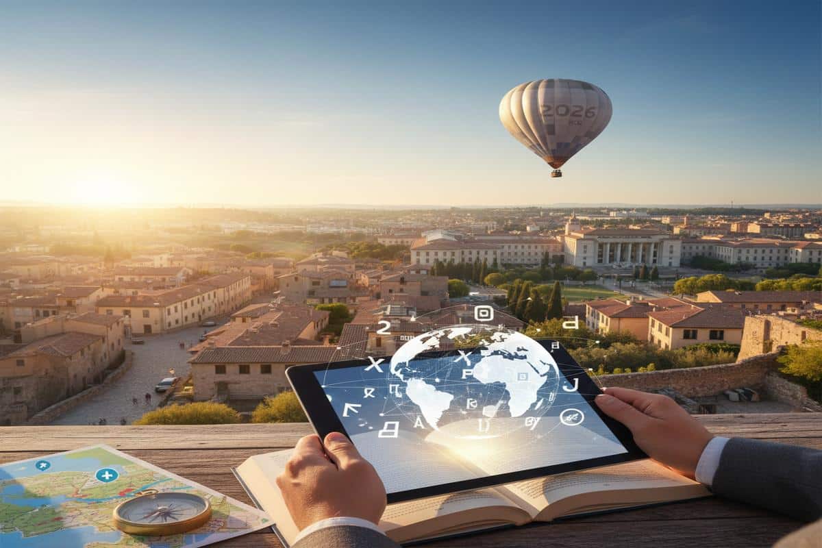 Videolu İngilizce ders platformu ekranı ve öğrenci