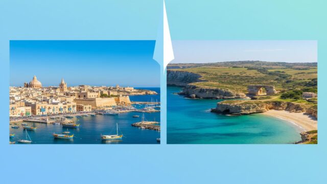 Malta mı Gozo mu? Dil okulu, bütçe, ulaşım karşılaştırma